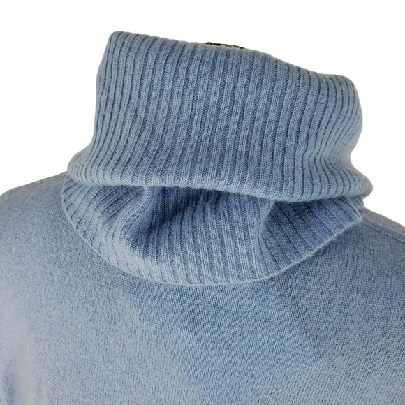 NEW Diane von Furstenberg Ahiga Sweater Light Blue Wool Cashmere Turtleneck XS - Picture 10 of 12